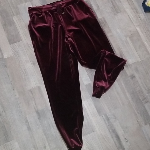 Velvet burgundy / purple pants - Picture 2 of 2